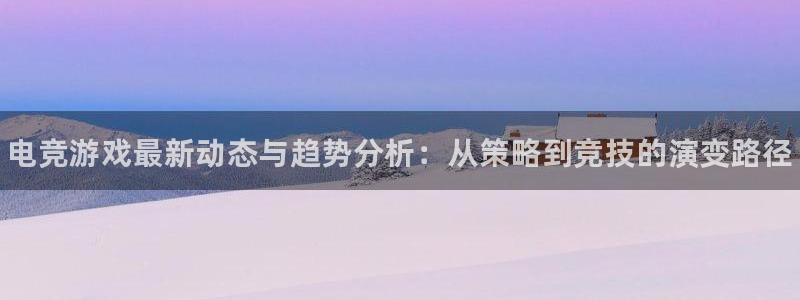 星欧娱乐Ii：电竞游戏最新动态与趋势分析：从策略到竞技的演变