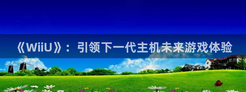 星欧娱乐注册登录：《WiiU》：引领下一代主机未来游戏体验